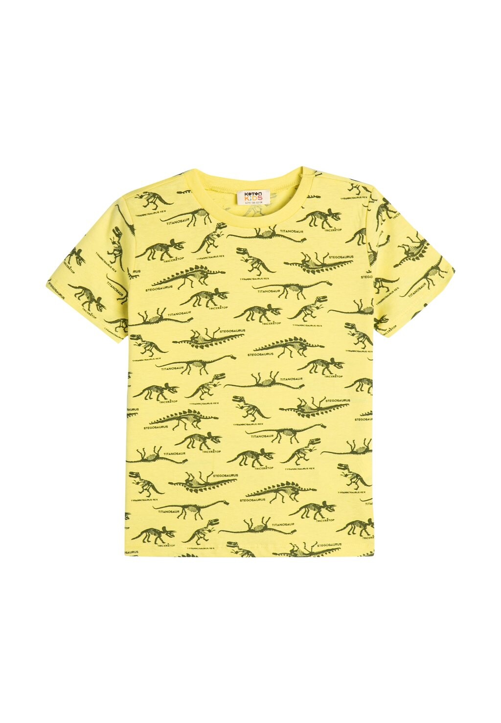 

Принт на футболке Dinosaur Short Sleeve Crew Neck Koton, желтый