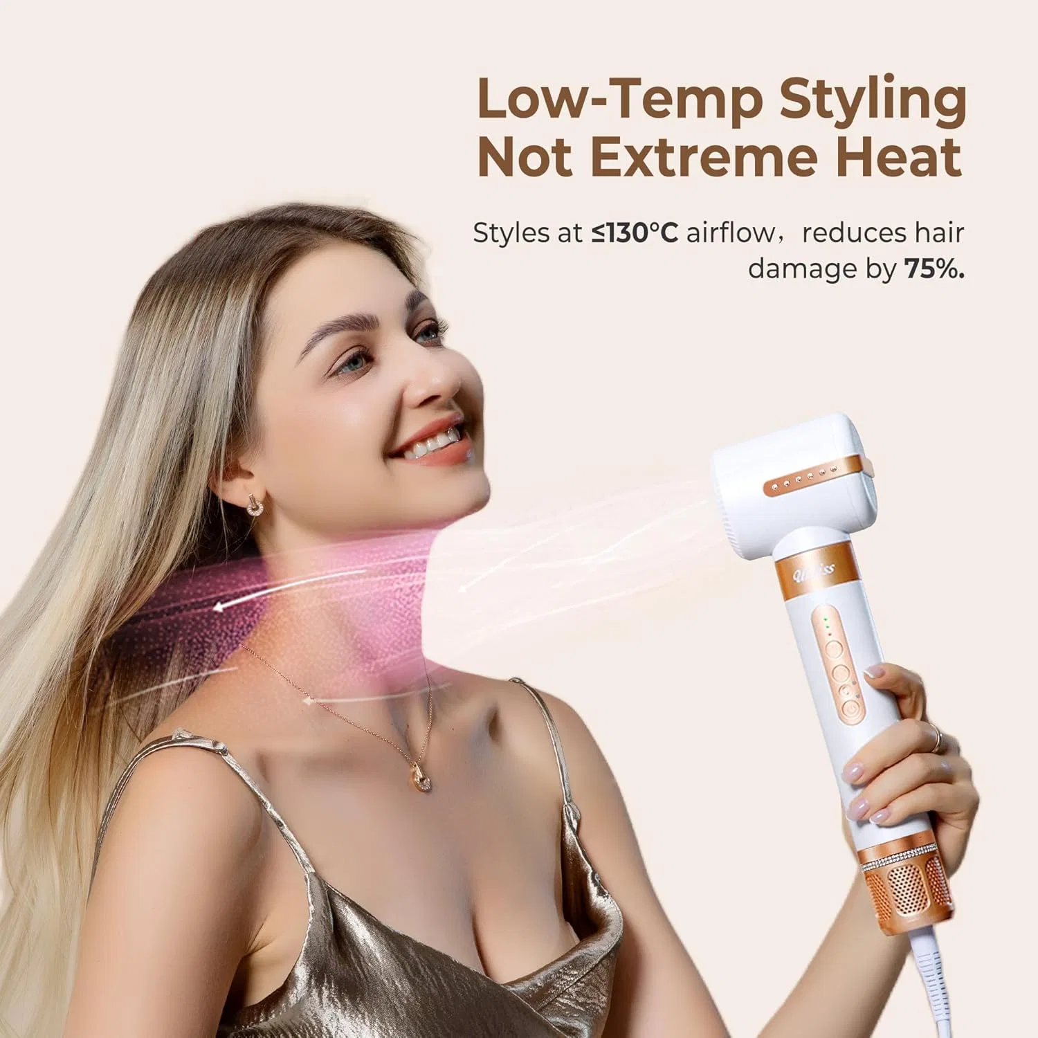 Подарочный набор UKLISS Hairstyler 7-в-1 Pro с высокоскоростным феном Ukliss, White — фото 4