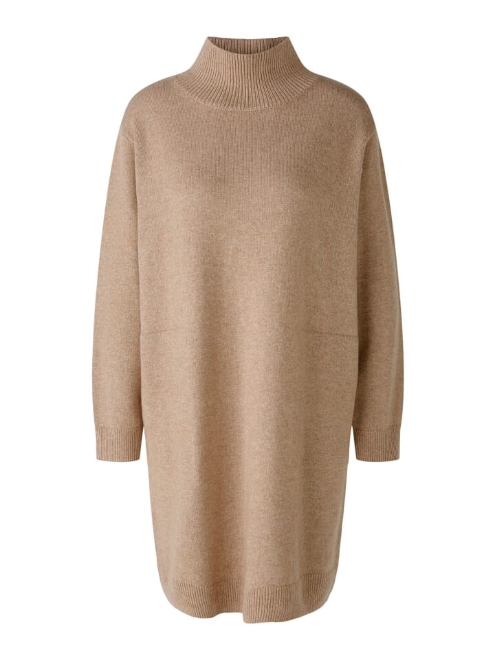 

Длинное платье Oui Strick Wolle Modalmischung, цвет beigemel