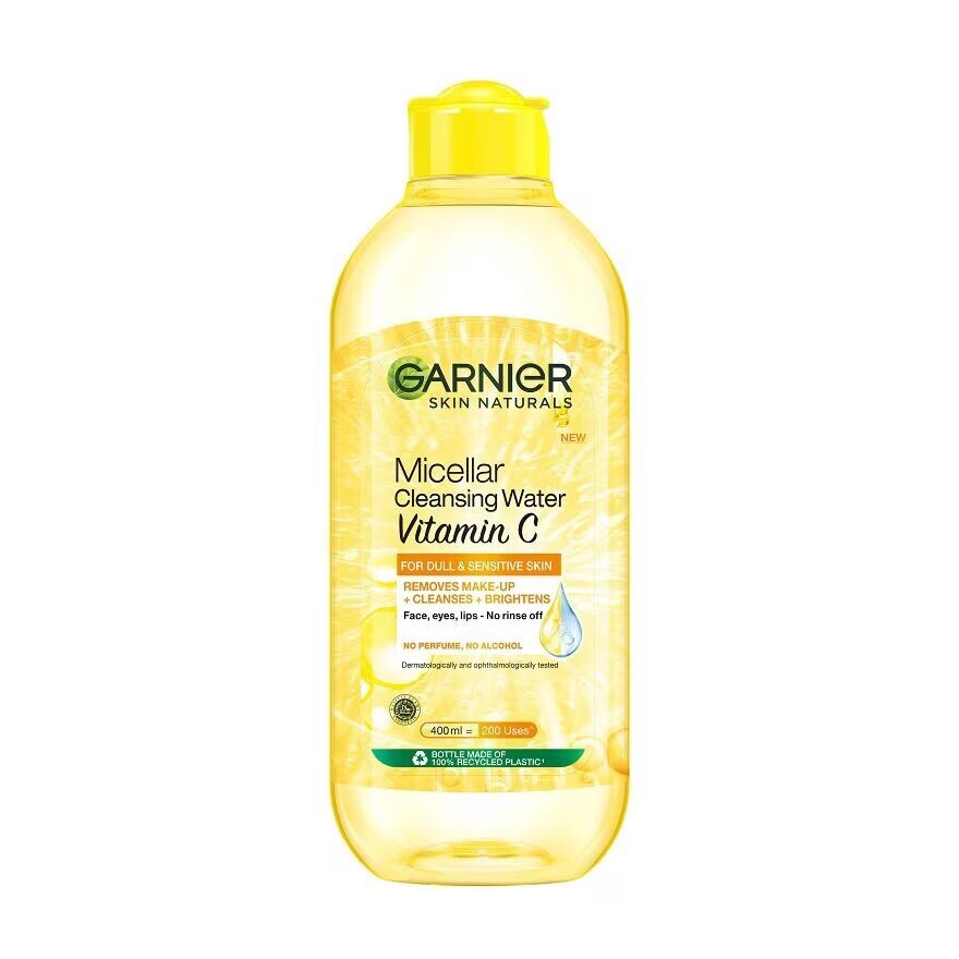 

Garnier Skin Naturals Мицеллярная очищающая вода с витамином С 400 мл. ล้างเครื่องสำอาง, White