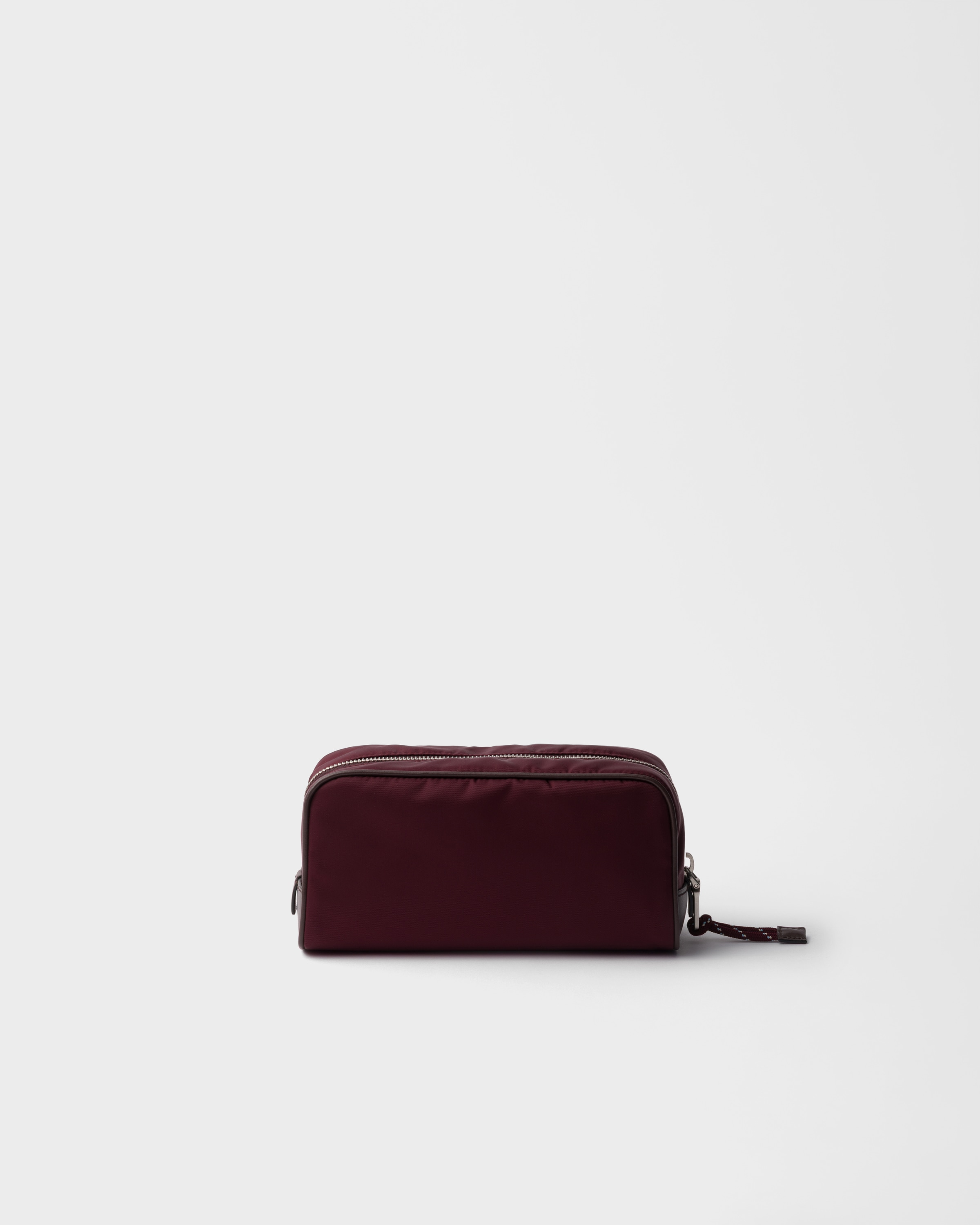 Косметичка Prada Speedrock из Re-Nylon и кожи Prada, бордовые — фото 3