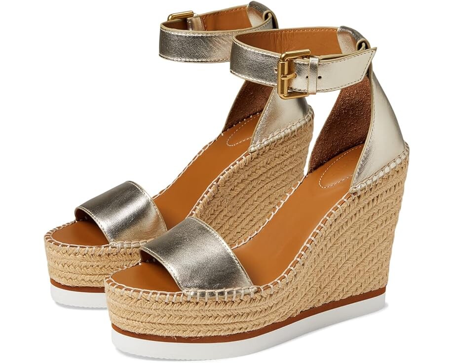

Туфли See by Chloe Glyn Espadrille Wedge, цвет Light Gold 1