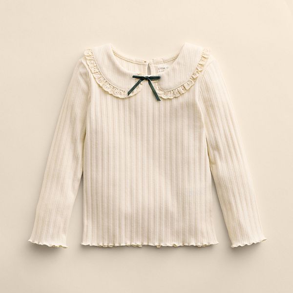 

Детская футболка с воротником для девочки Little Co. By Lauren Conrad, Birch