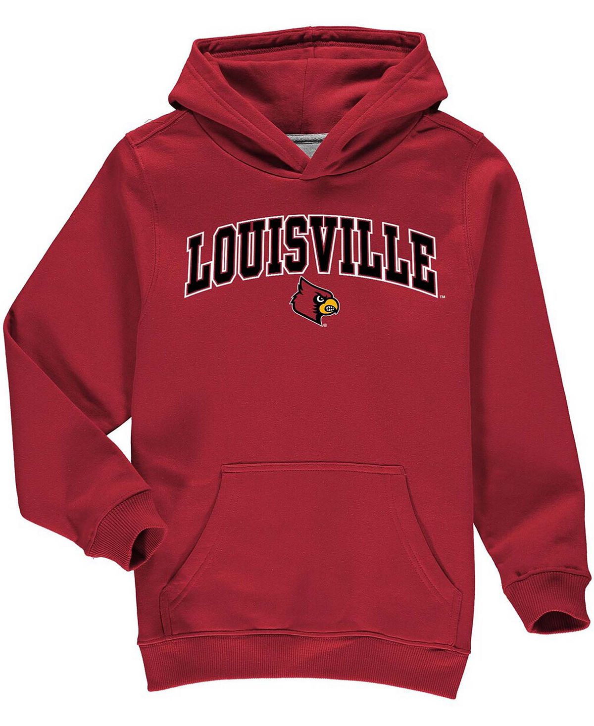 

Красный пуловер с капюшоном для мальчиков и девочек Louisville Cardinals Campus Fanatics