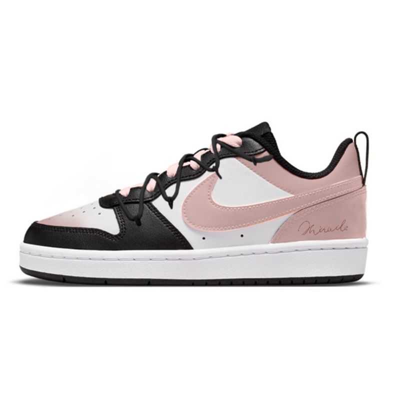 

Nike Кроссовки для скейтбординга Court Borough Dirty Pink Misty Island Low top для детей и подростков, черные