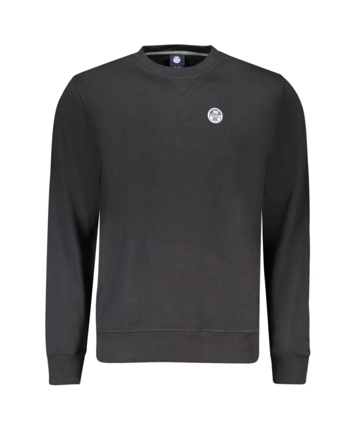 

Черная хлопковая толстовка с аппликацией в виде логотипа. North Sails, черный