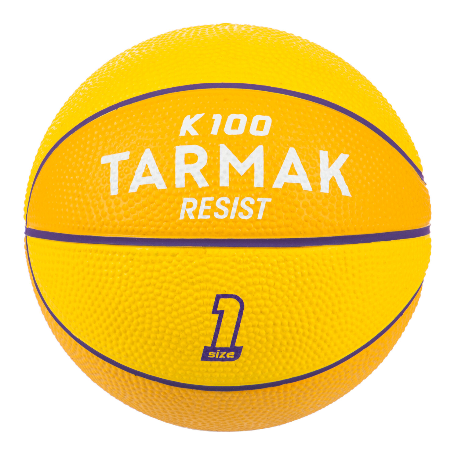 

Детский баскетбольный мяч, размер 1, K100, резиновый, желтый Tarmak
