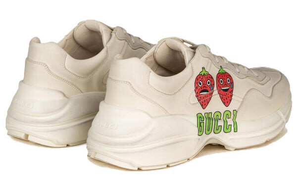 Кроссовки rhyton gg apple sneakers 'cream white red' Gucci, белый — фото 3