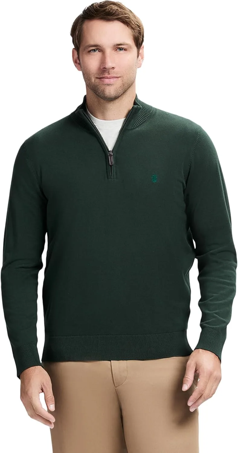 

IZOD Мужская Премиум Эссеншиалс Свитер с Застежкой на Четверть