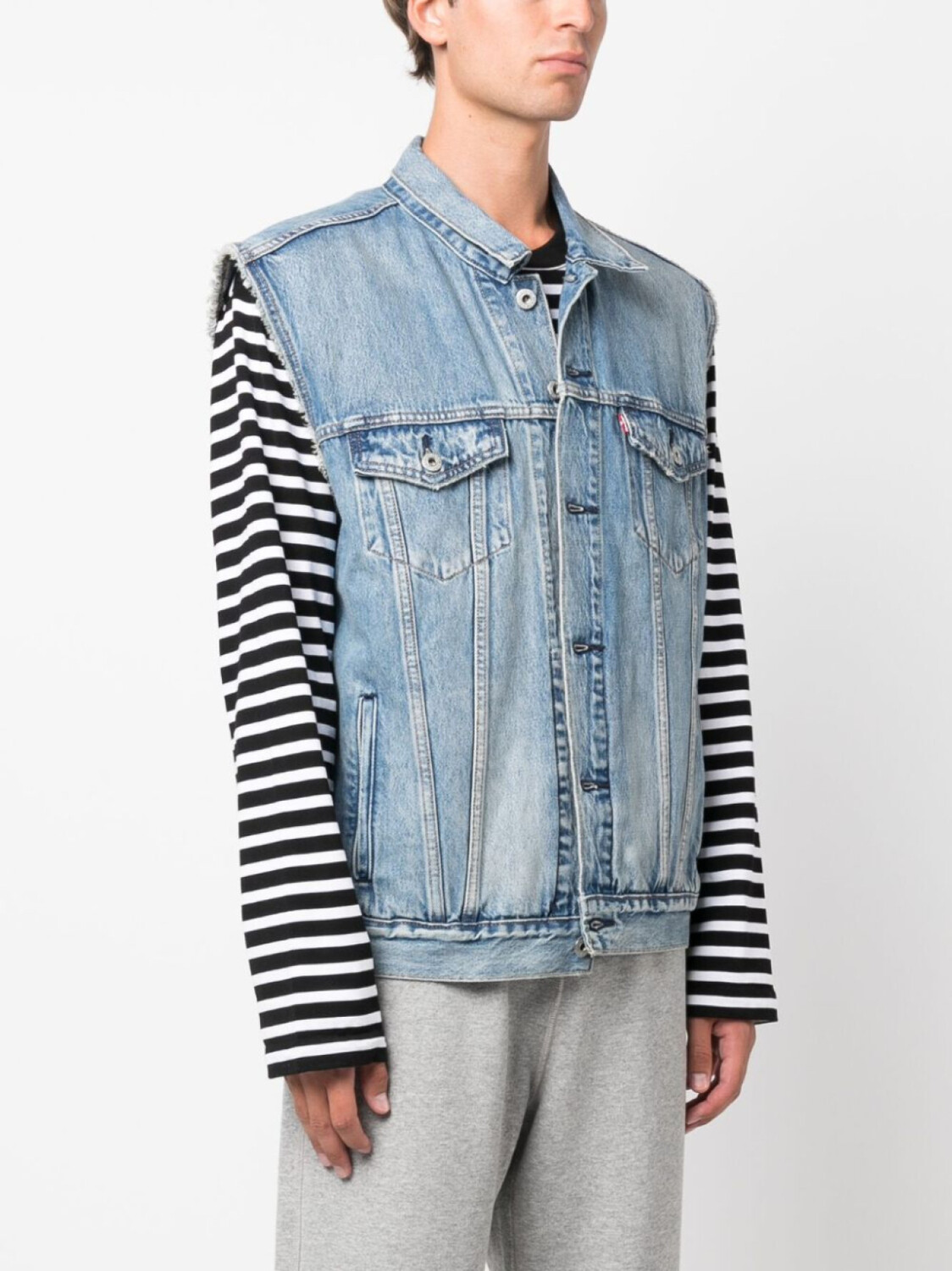 Levi's джинсовый жилет Relaxed Trucker, синий — фото 3