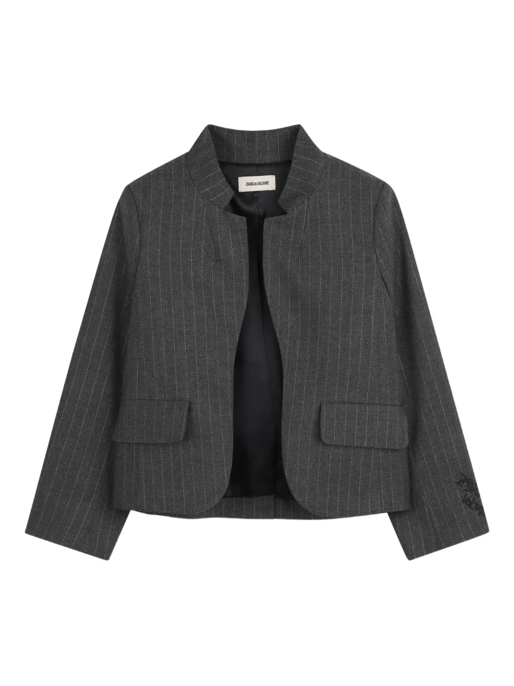 

Пиджак в тонкую полоску Zadig & Voltaire Kids, серый