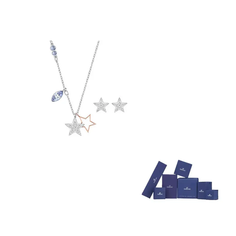 

Swarovski Символическое искусственное кристаллическое ожерелье для женщин, серебристо-белое