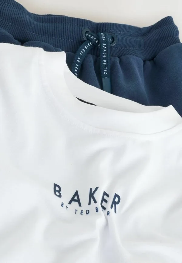 Спортивные штаны стандартного кроя Baker By Ted Baker, White Navy — фото 3