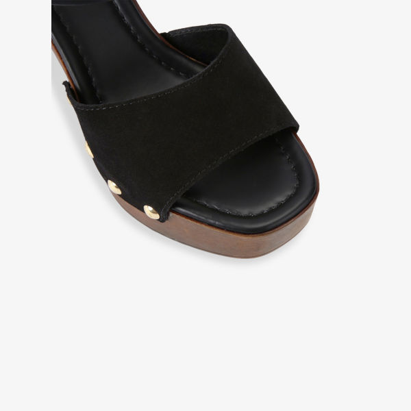 Босоножки на каблуке Carvela Comfort Festa из замши, черный — фото 4