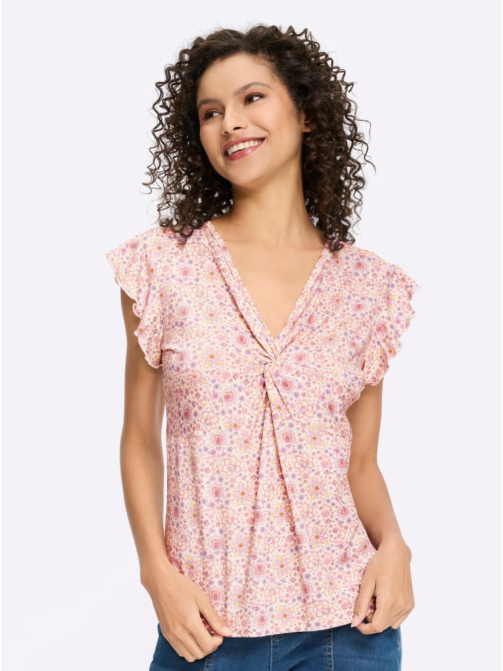 

Рубашка с короткими рукавами в цвете шампанского и сирени Heine