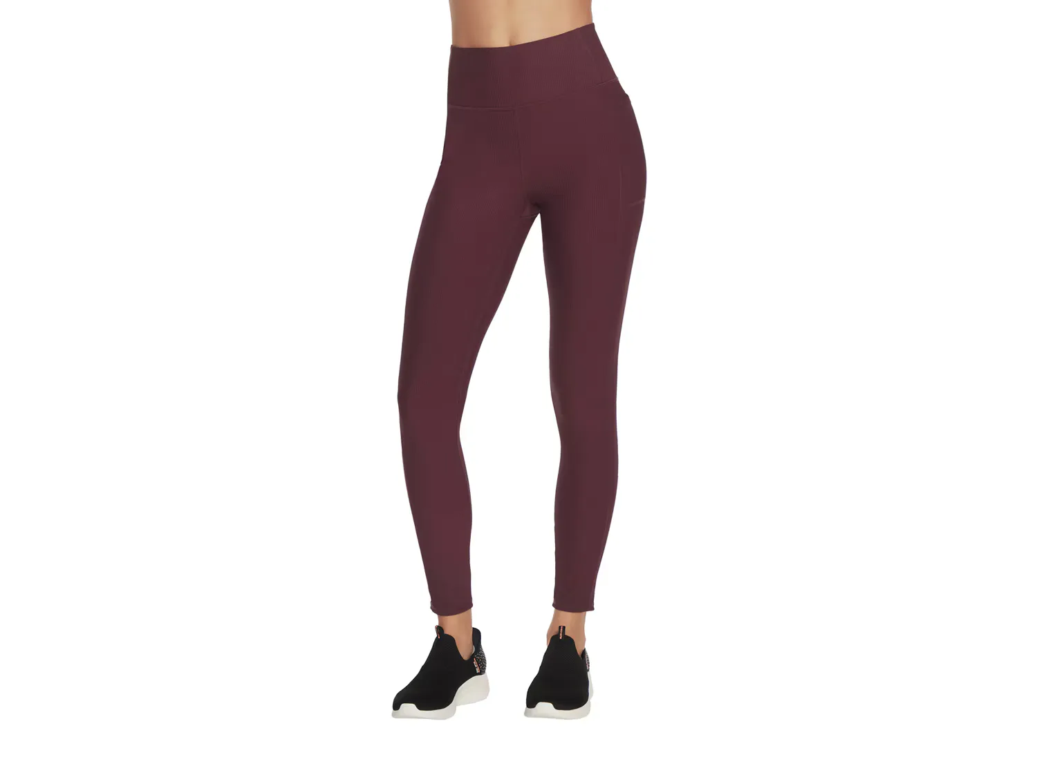 

Женские леггинсы Go Flex в рубчик Skechers, цвет burgundy