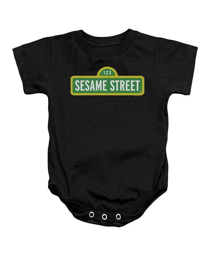 

Детский комбинезон с логотипом для мальчиков Sesame Street, черный