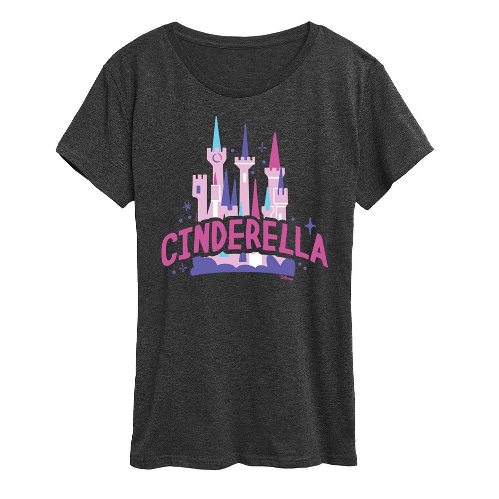 

Женская футболка с изображением замка Disney Princess Cinderella, цвет Heather Charcoal