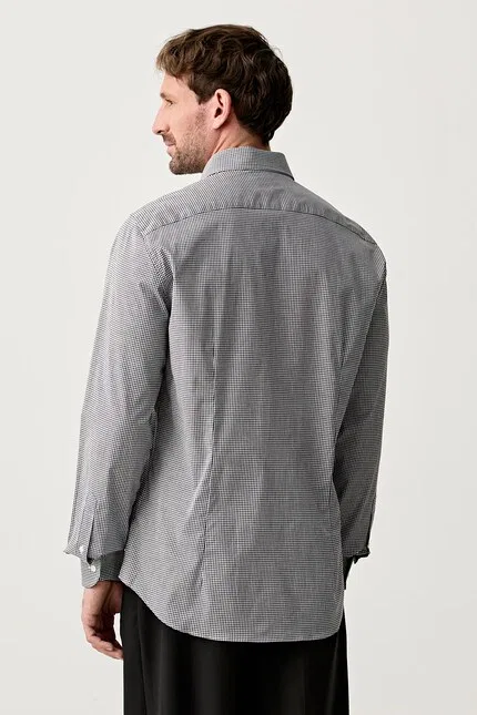 Рубашка в клетку slim fit Tommy Hilfiger, черный — фото 3