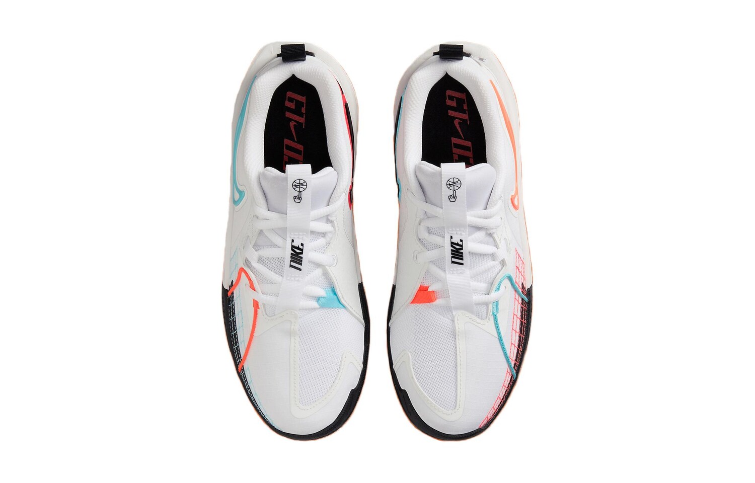 Детские баскетбольные кроссовки Nike Air Zoom GT Cut 3 GS, White/Orange — фото 4