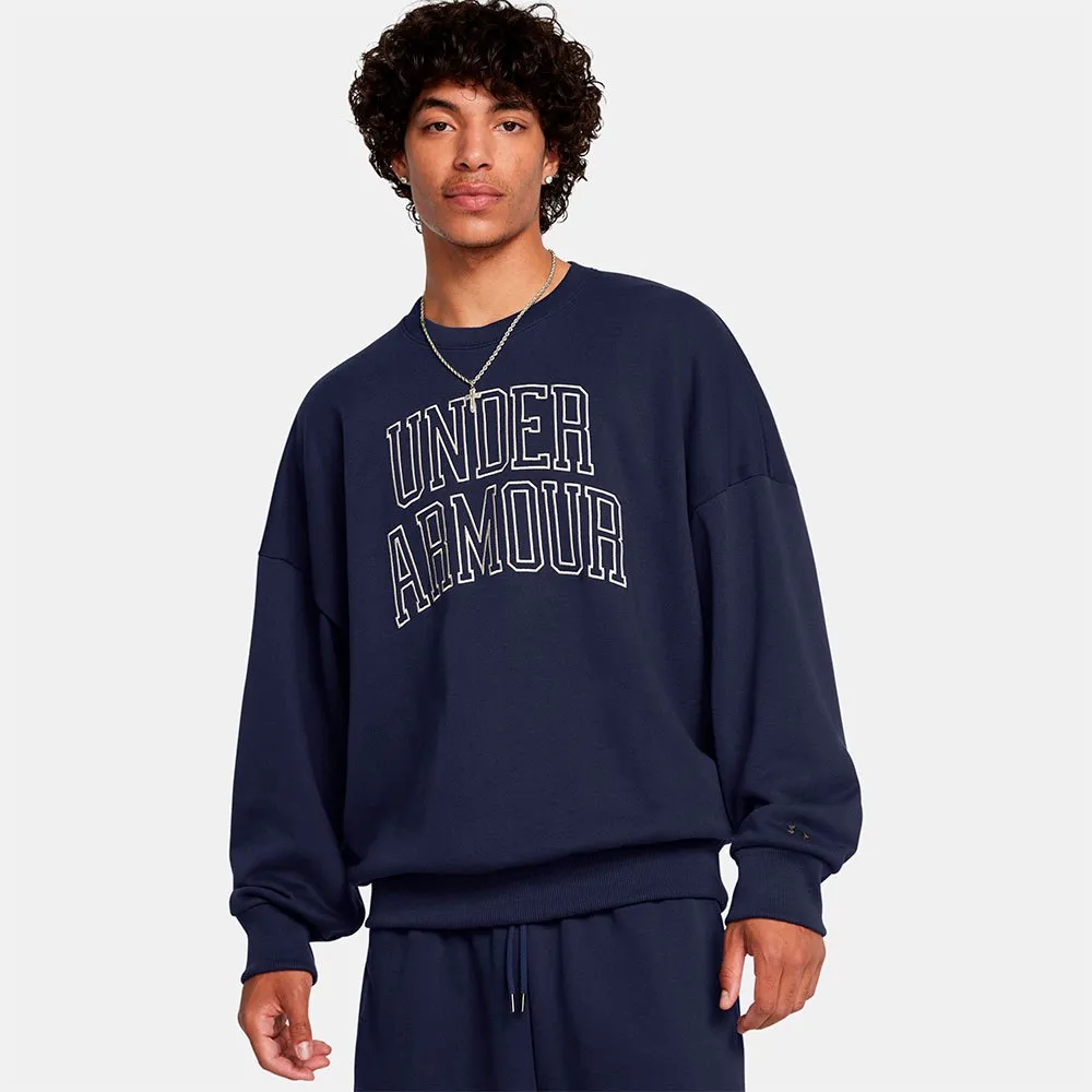 

Толстовка Under Armour Icon Heavyweight Terry Oversized, синий