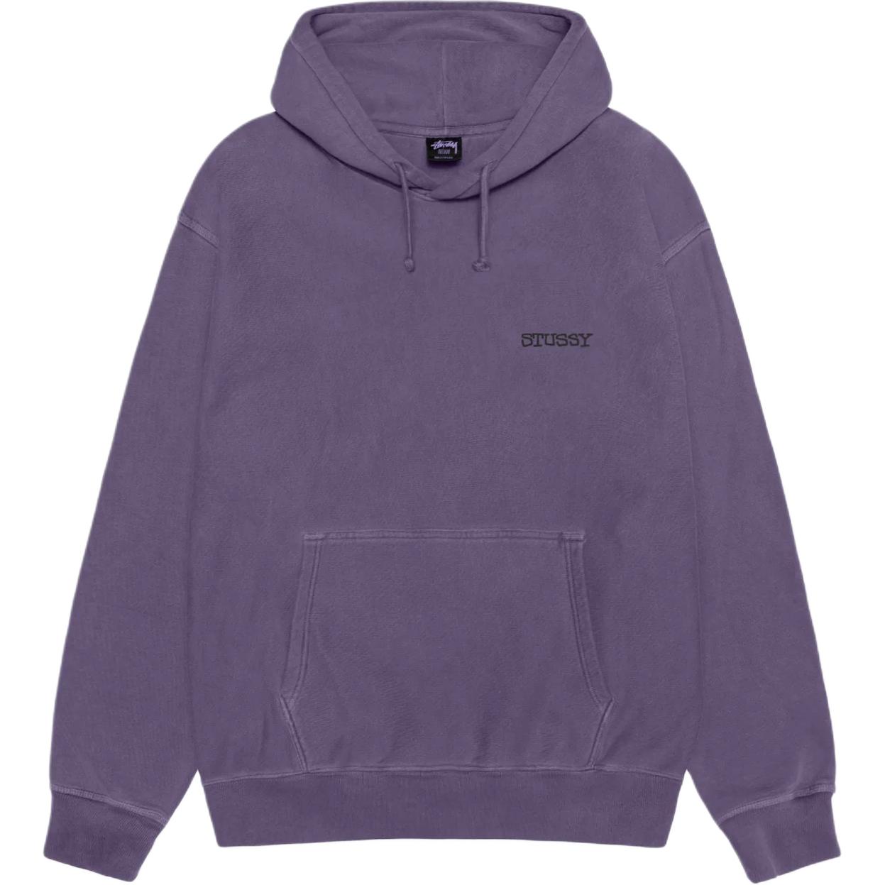 Джамбо худи пигментного крашения Stussy, черный — фото 3