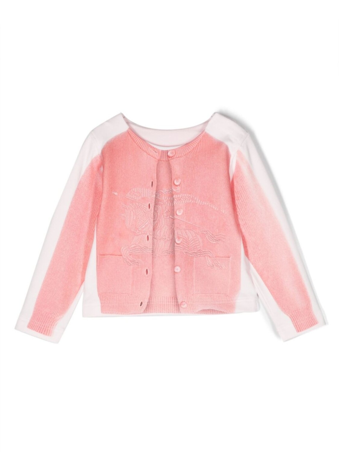 

Burberry Kids кардиган с логотипом Equestrian Knight, розовый