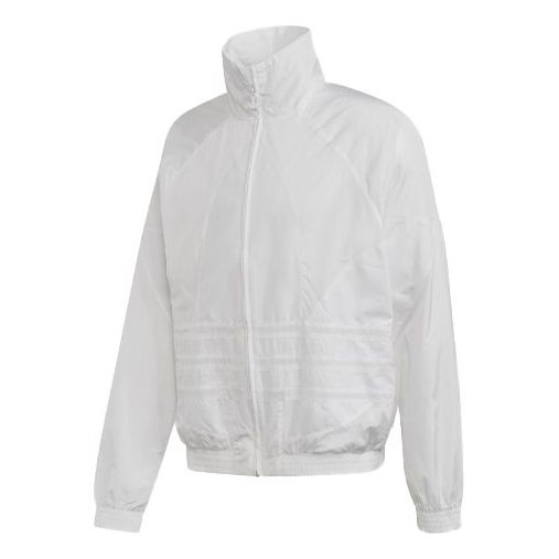 

Куртка adidas originals Bg Trefoil Tt Solid Color Large Logo Athleisure Casual Sports Jacket White, белый