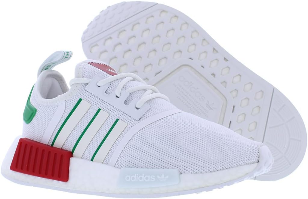 Кроссовки adidas Originals NMDr1 для детей и унисекс, белый/слоновая кость/зеленый — фото 4