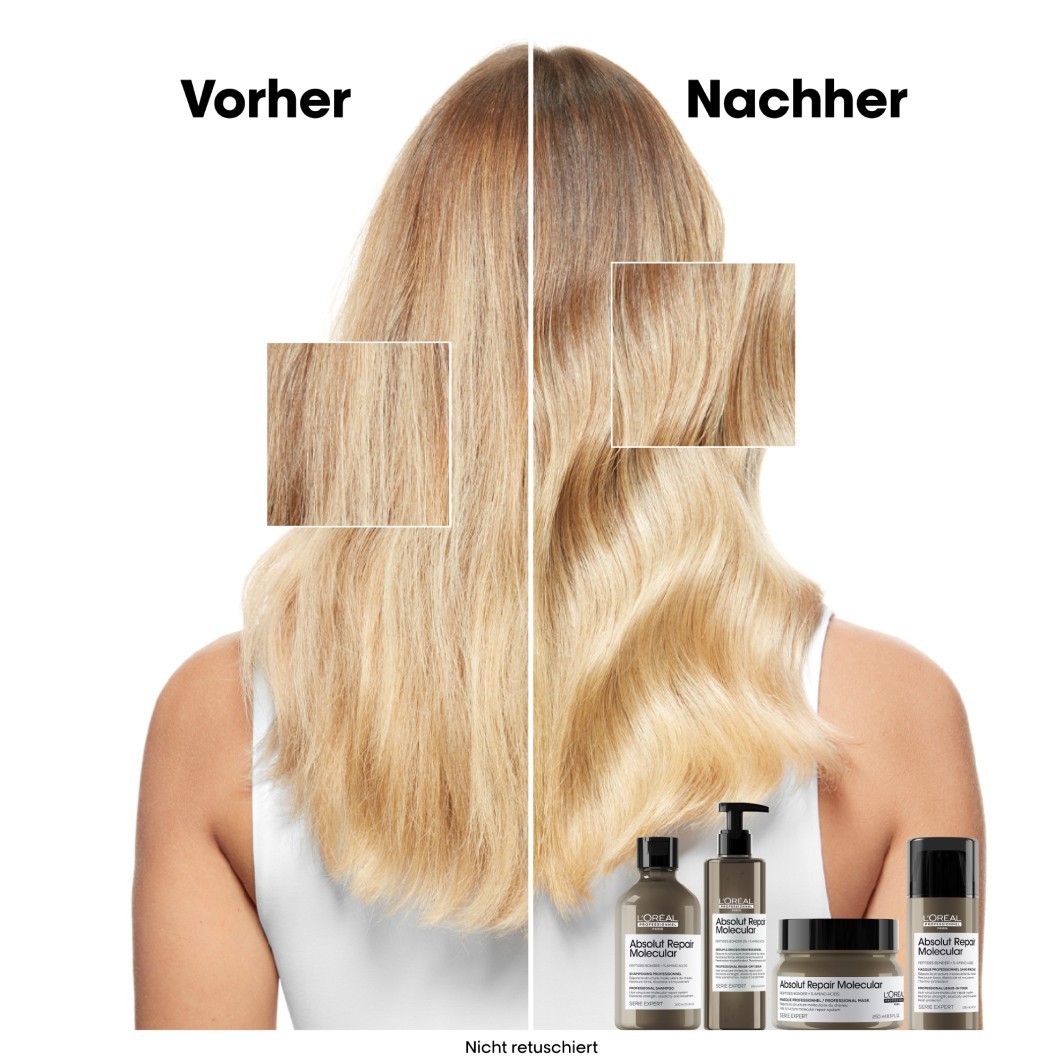 Маска для волос serie expert absolut repair molecular rinse off professional mask L Oreal Professionnel Paris, объем 250 мл — фото 3