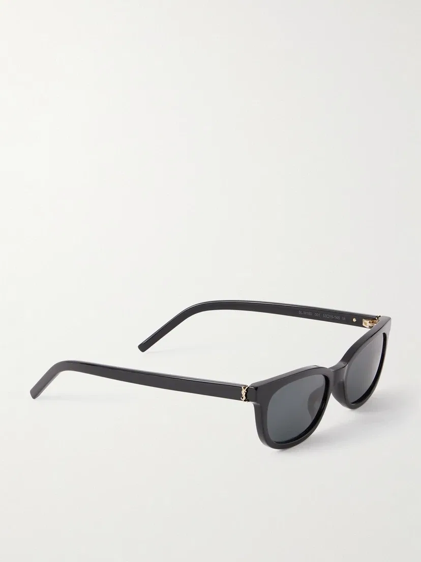 Солнцезащитные очки-кошачий глаз из ацетата Saint Laurent Eyewear, черный — фото 3