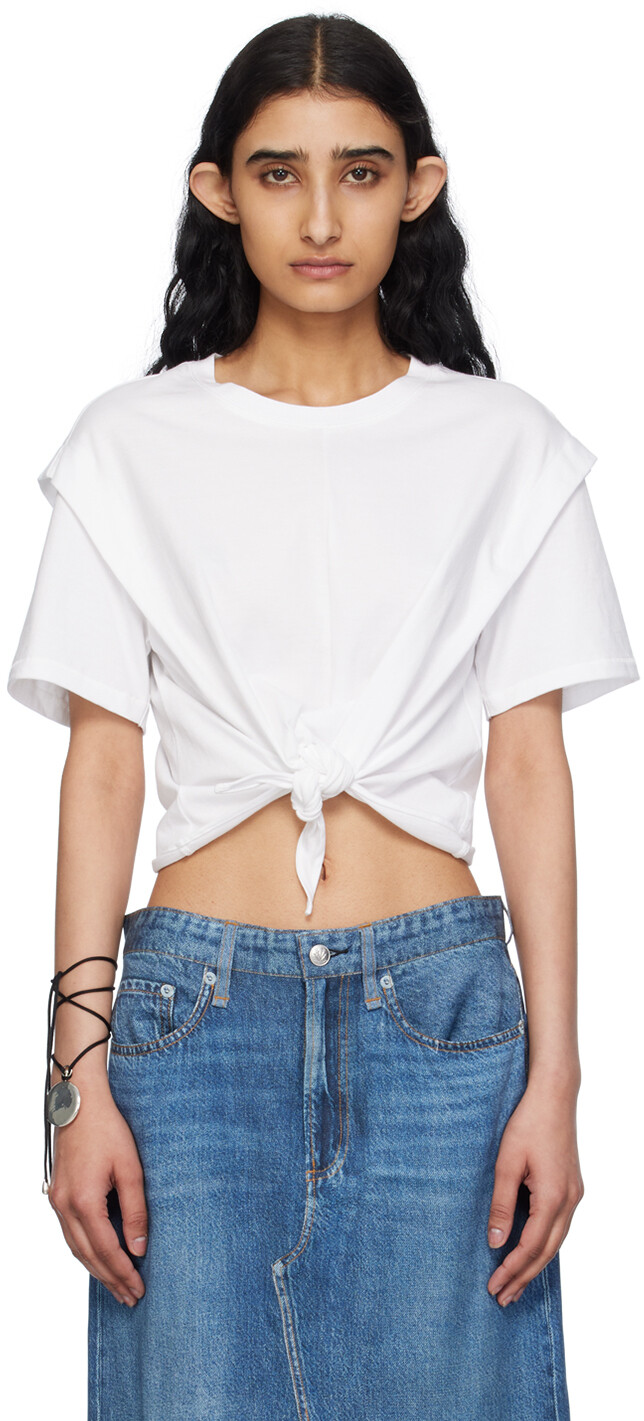 

Футболка с галстуком ica rag & bone, белый