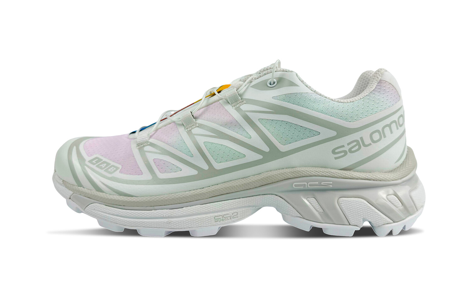 

Кроссовки XT-6 унисекс с низким верхом розово-зеленый Salomon