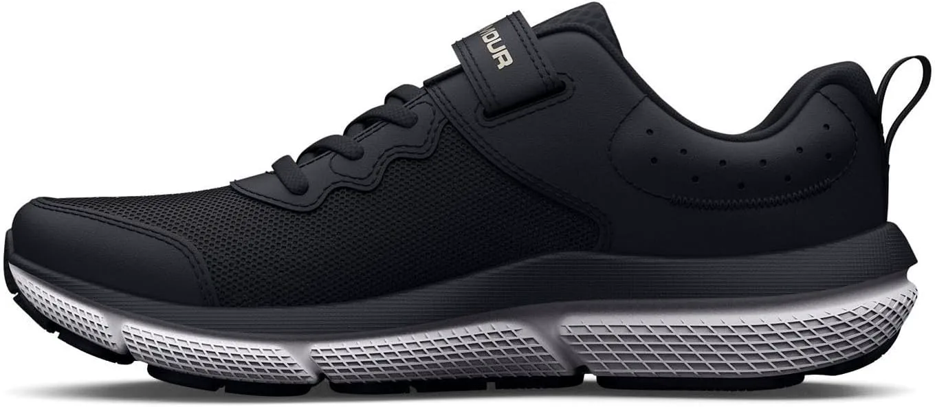 Детские кроссовки Under Armour Assert 10 с альтернативной застежкой, черный/металлик золотой — фото 2