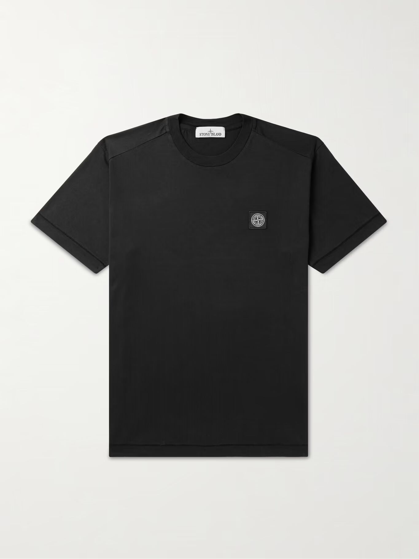 

Футболка из хлопкового джерси с логотипом STONE ISLAND, черный