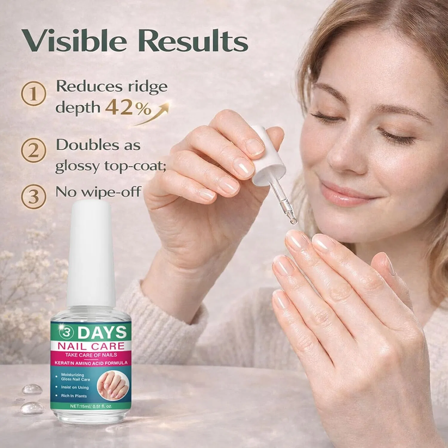 Масло для ногтей 3 Days Nail Care с кератином, 2 шт. Generic, 3 Days Nail Care — фото 2
