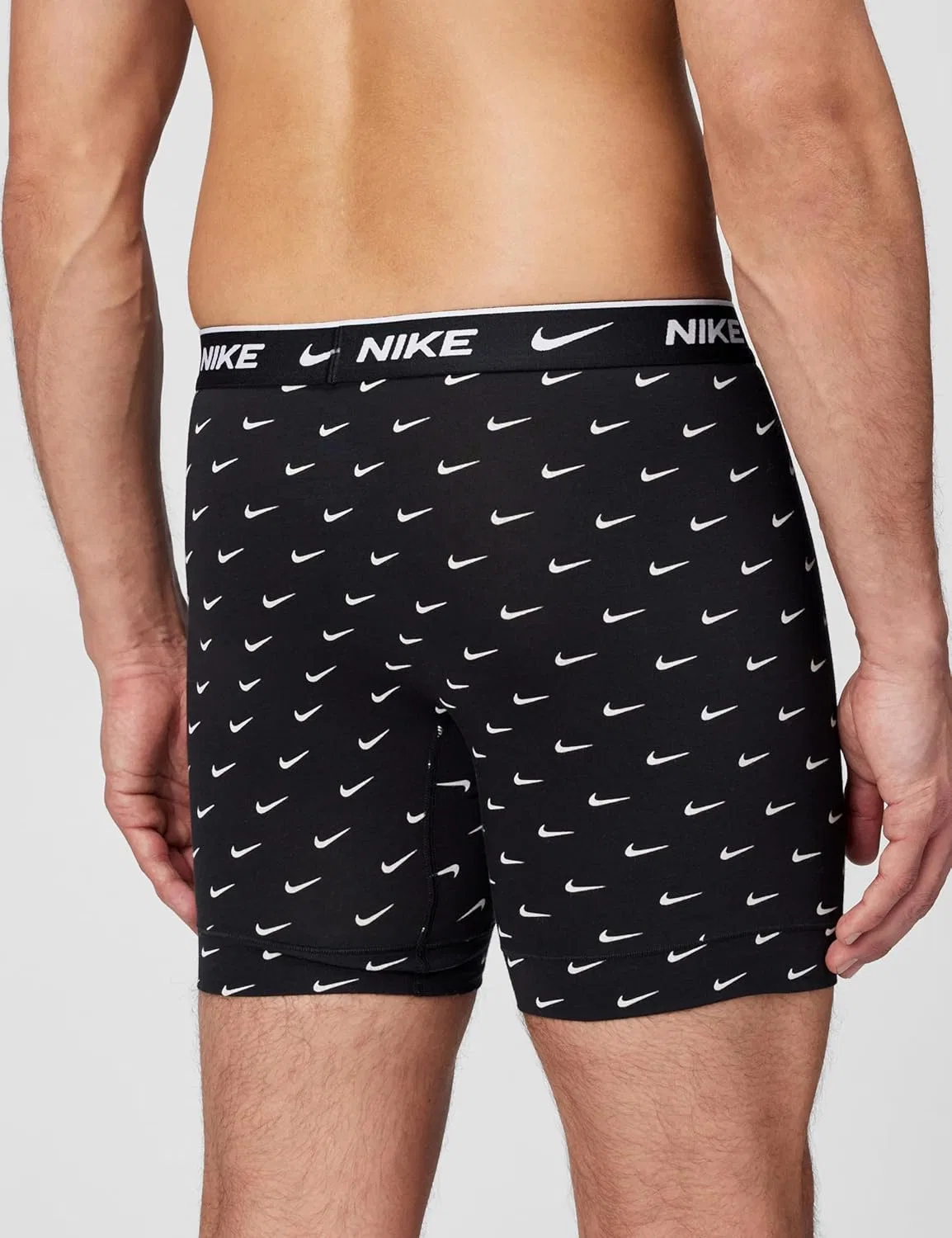 Боксеры Nike Swoosh Print, Cool Grey, University Blue — фото 3