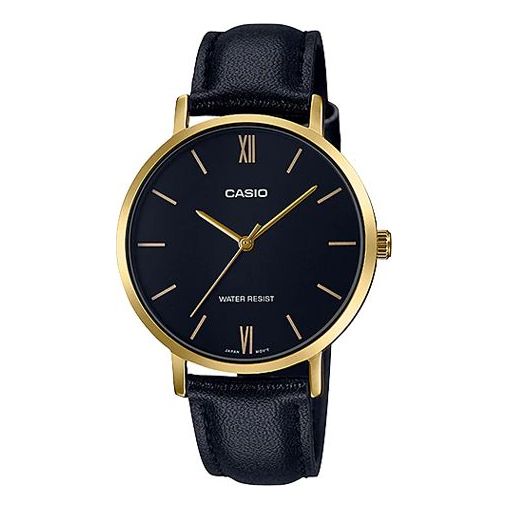 

Часы CASIO DRESS Large Gold Black quartz Watch Navy Blue Dark Blue Analog, синий