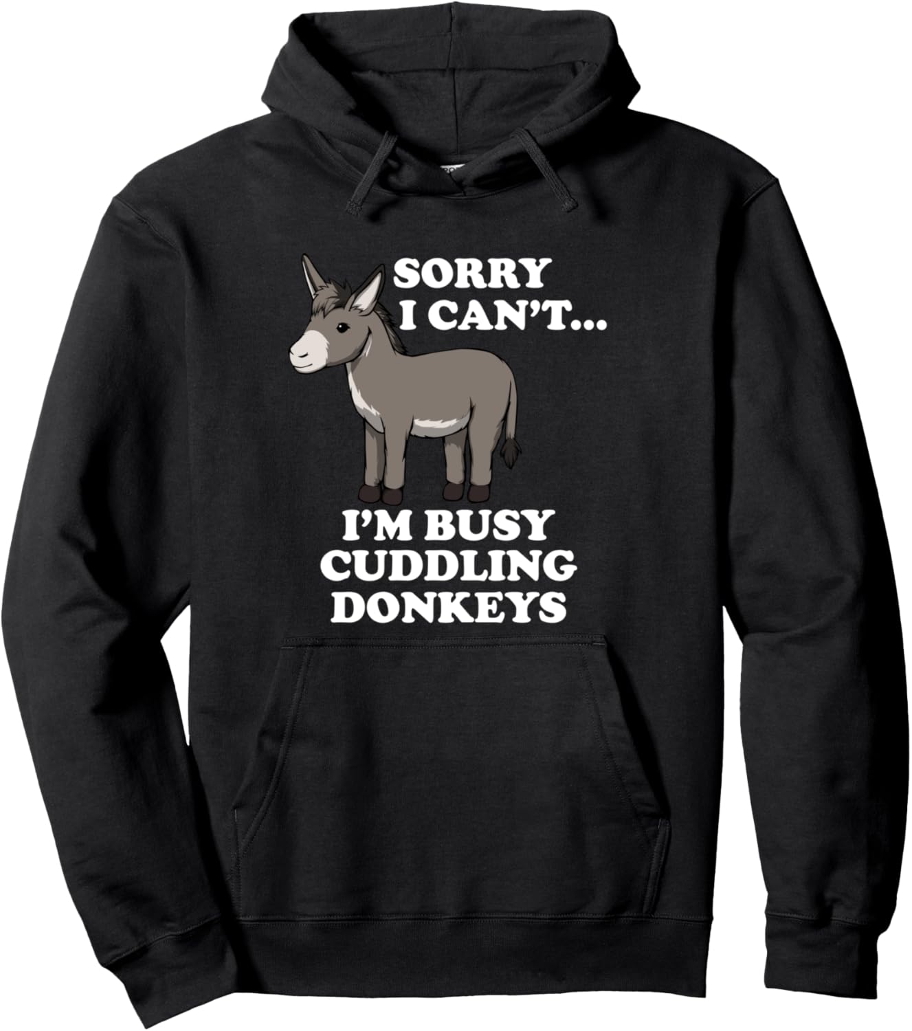 

Милый ослик в ироничном стиле, толстовка с изображением фермерского мула Ironic Baby Donkey Quotes, черный