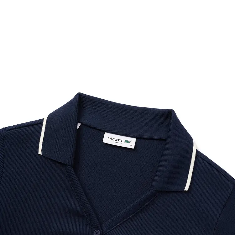 Футболка поло LACOSTE SS25 женская navy blue/white multicolor — фото 4