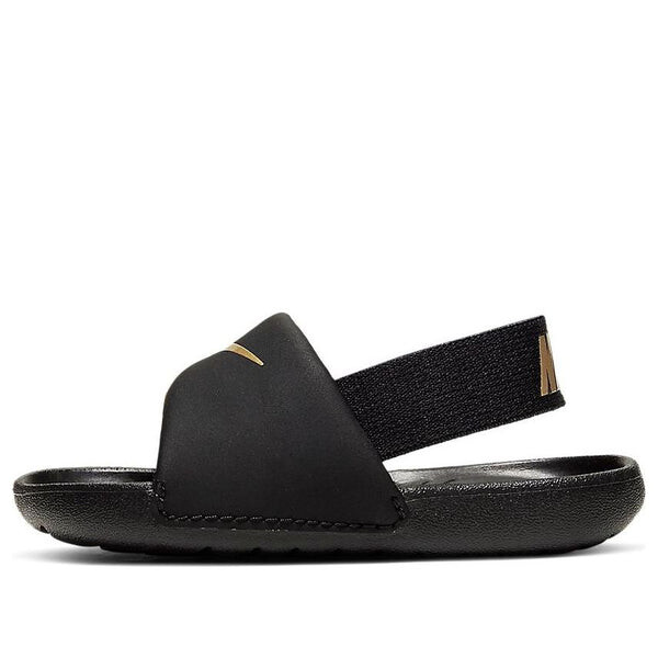 

Тапочки kawa slide 'black metallic gold' Nike, черный