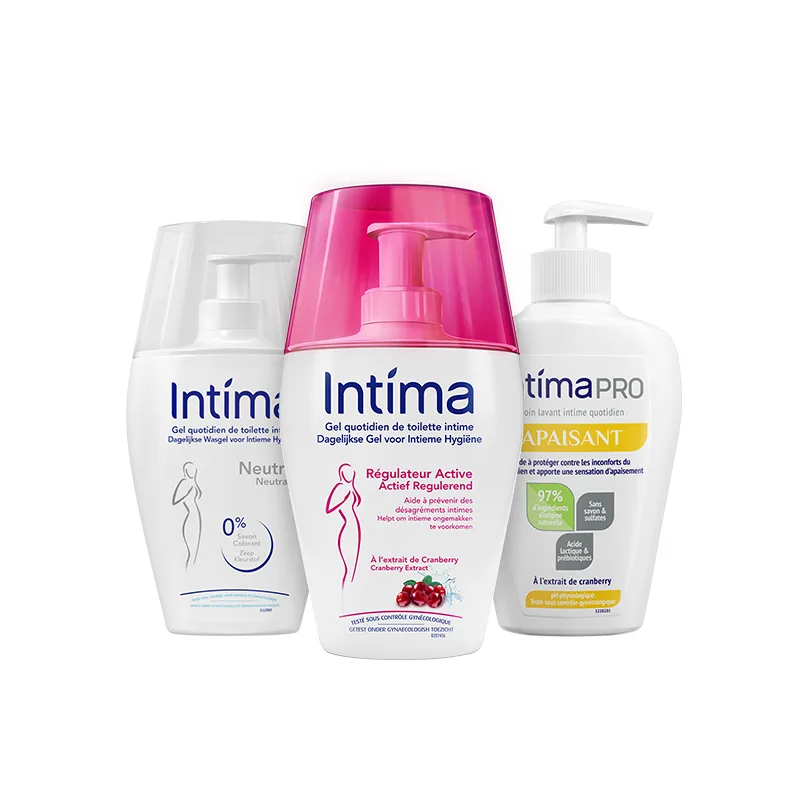 Очищающая жидкость для лица Soothing Gentle te INTIMA, Everyday 200ml+Menstrual 200ml+Lactic Acid 200ml