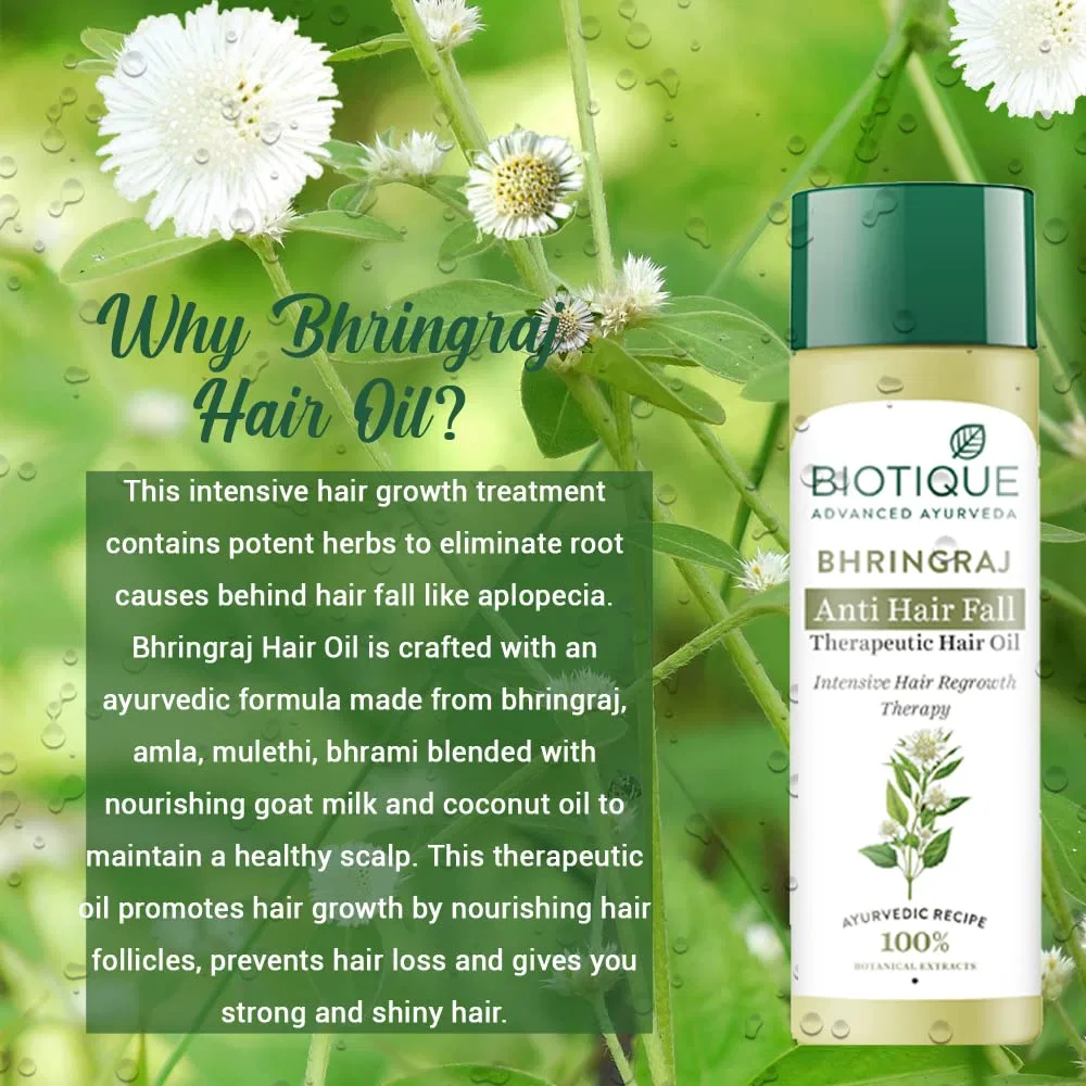 Терапевтическое масло для роста волос «Bhringraj Fresh Growth» от Biotique Biotique — фото 4