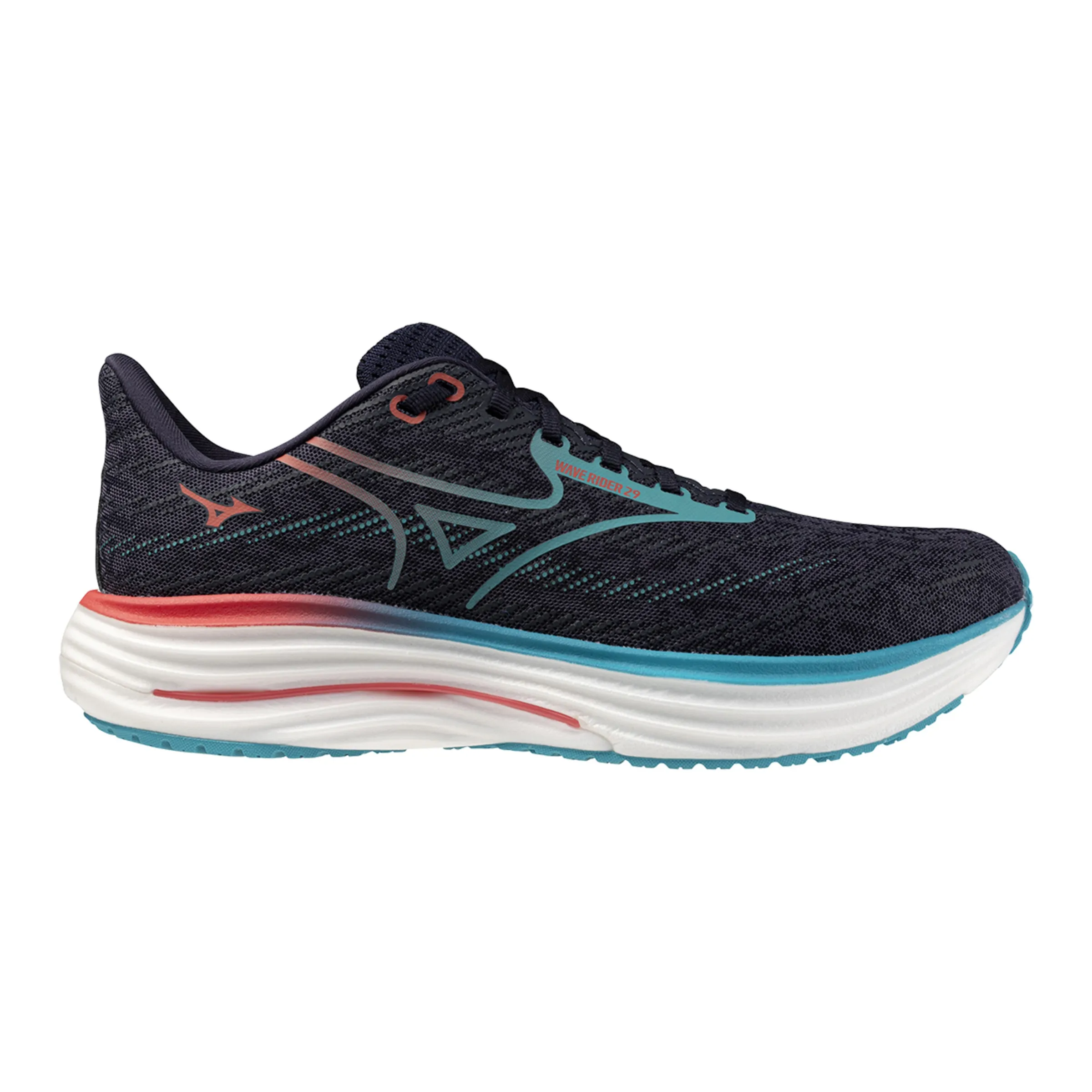 

Беговые кроссовки WAVE RIDER 27 Mizuno, темно-серый/синий