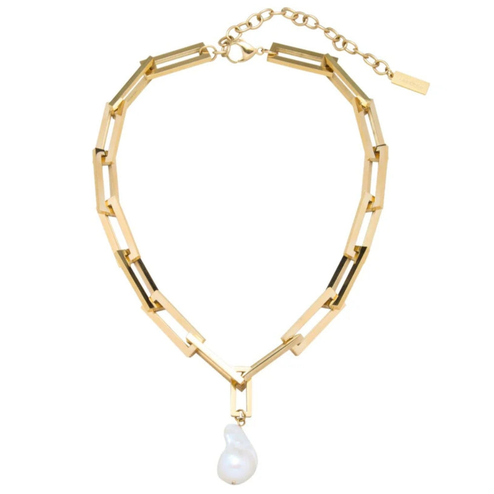 

Ожерелье из массивной барочной жемчуга пресноводного цвета длиной 17 дюймов (25 мм) Pompeii2, 18K Yellow Gold