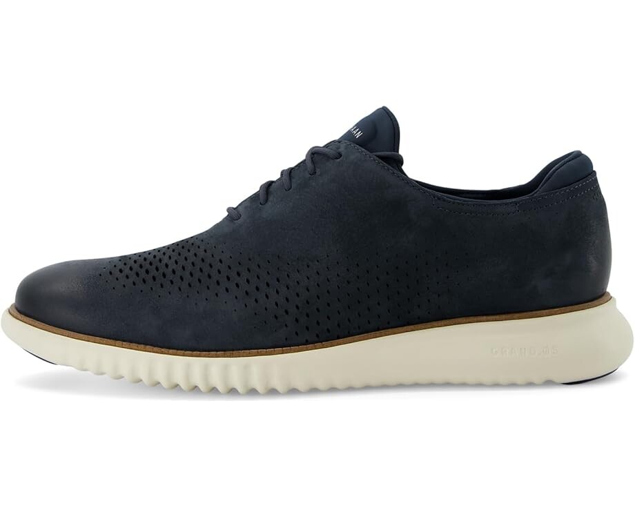 Оксфорды Cole Haan 2.Zerogrand Laser Wing Tip Oxford Lined, цвет Navy Blazer Nubuck/Ivory — фото 4