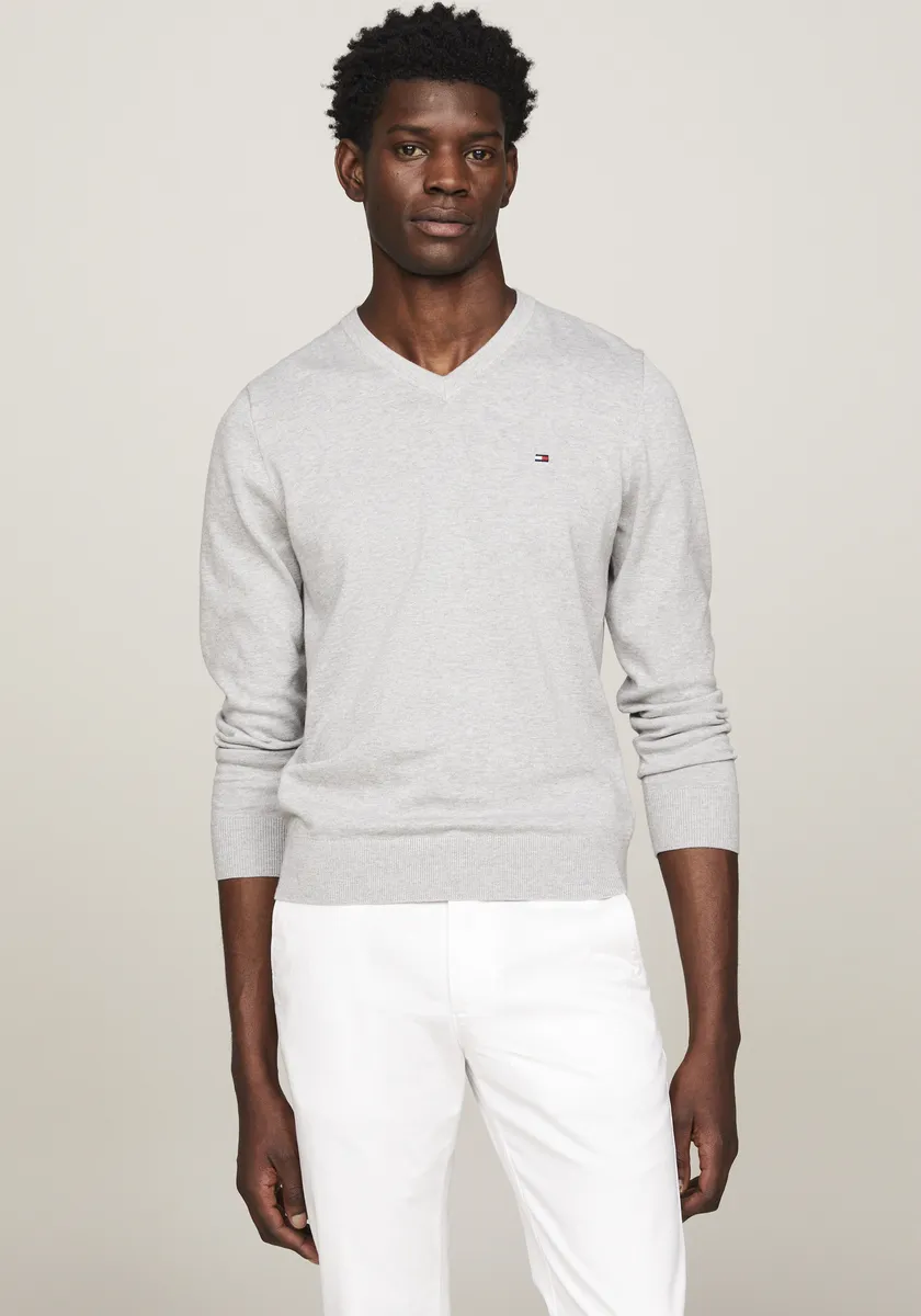 

Свитер с круглым вырезом Tommy Hilfiger "DE COTTON CREW NECK", серый