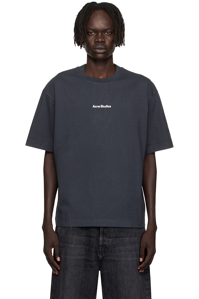 

Футболка свободного кроя с логотипом Stamp Acne Studios, черный