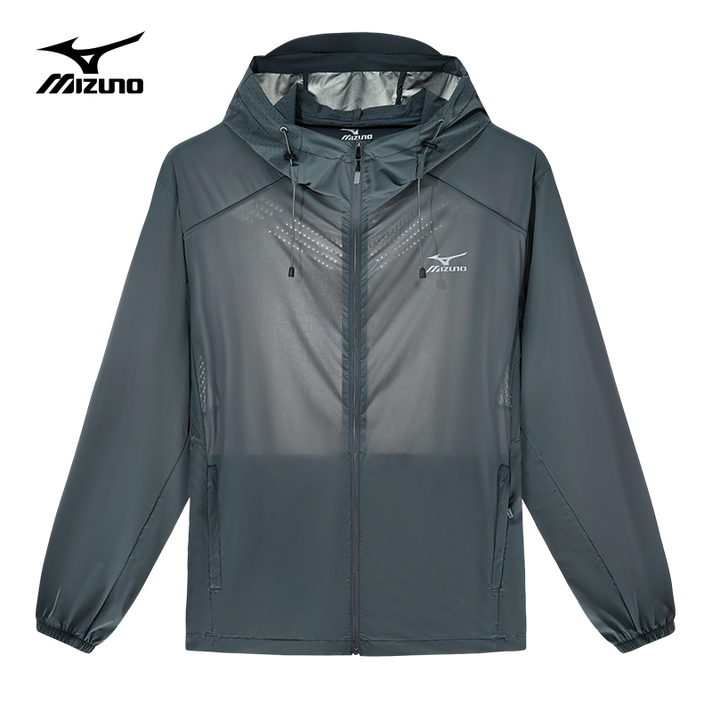 

Mizuno Сверхлегкая дышащая быстросохнущая одежда с защитой от ультрафиолета для охлаждения, Iron Gray