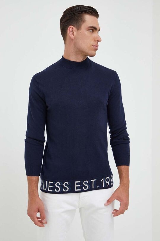 

Свитер с добавлением шелка Guess, темно-синий